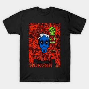 Explore NFT Character - MaleMask DoodleGlyph with Pixel Eyes on TeePublic T-Shirt